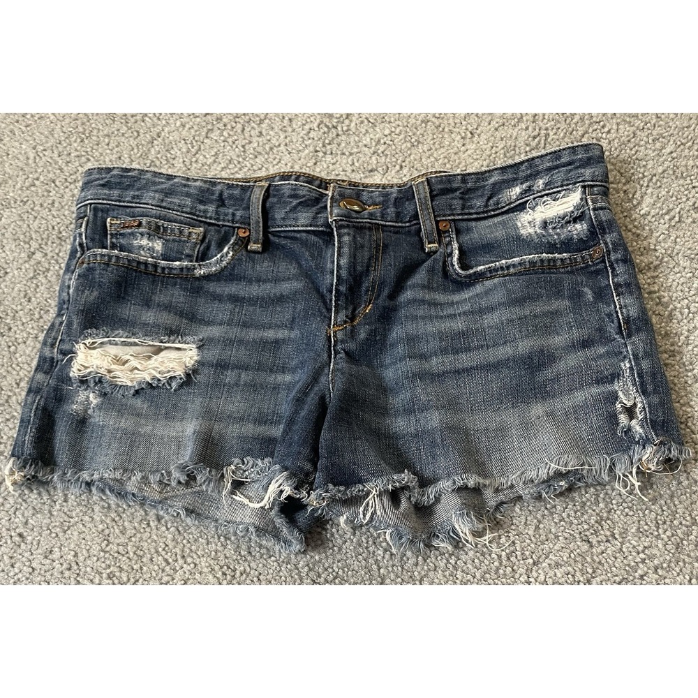 Joe's Jeans Ex Lover Fit Distressed Shorts Women's 27 Blue Cut Off Grunge Rock